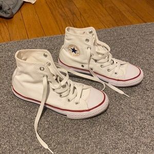KIDS-White High Top Converse